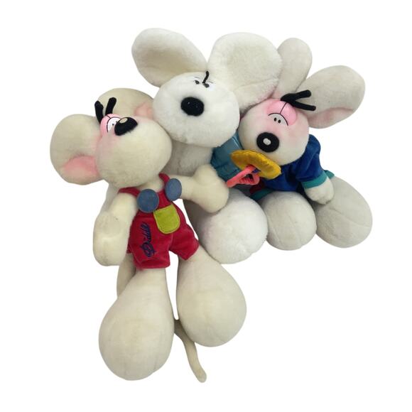 Preowned LOT Diddl Diddlina Mouse Mice Character Plush Dolls Stuffed Animals Toy - Picture 1 of 5